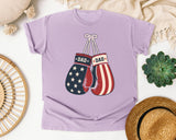 Patriotic Dad Boxing Gloves graphic tee in Orchid