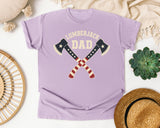 Lumberjack Dad graphic tee in Orchid