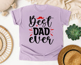 Best Dad Ever White 2 graphic tee in Orchid