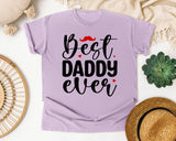 Best Daddy Ever White graphic tee in Orchid