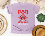 I Am A Dad And A Veteran Nothing Scares Me graphic tee in Orchid