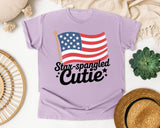 Star Spangled Cutie Black 2 graphic tee in Orchid