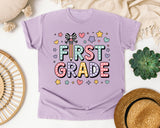 First Grade Bow Stars Graphic Tee graphic tee in Orchid