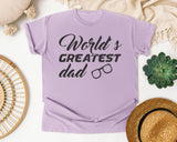 World's Greatest Dad Grey graphic tee in Orchid
