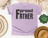 Proud Father White graphic tee in Orchid