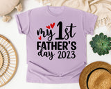 My 1st Father's Day graphic tee in Orchid