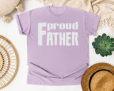 Proud Father White 2 graphic tee in Orchid