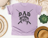 Dad Fishing Rods graphic tee in Orchid