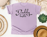 Daddy Is My Bestie Grey graphic tee in Orchid