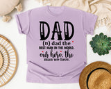 Dad The Best Man In The World graphic tee in Orchid