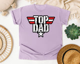 Top Dad graphic tee in Orchid