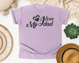 I Love My Dad Grey 2 graphic tee in Orchid