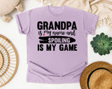 Grandpa Is My Name And Spoiling Is My Game graphic tee in Orchid