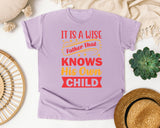 It Is A Wise Father That Knows His Own Child Red graphic tee in Orchid