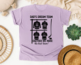 Dad's Dream Team graphic tee in Orchid