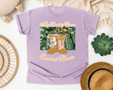 My Daddy Wears Combat Boots graphic tee in Orchid