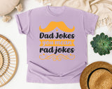 Dad Jokes You Mean Rad Jokes White 2 graphic tee in Orchid