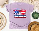 Merica Red graphic tee in Orchid