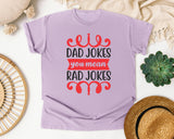 Dad Jokes You Mean Rad Jokes Red 2 graphic tee in Orchid