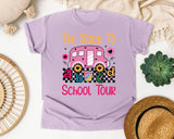The Back To School Tour graphic tee in Orchid