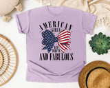 American Girly Red White And Fabulous graphic tee in Orchid