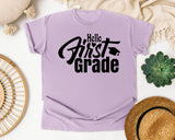 Hello First Grade graphic tee in Orchid