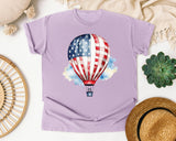 Flag Hot Air Balloon graphic tee in Orchid