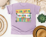 Dads With Beards Are Better White 2 graphic tee in Orchid