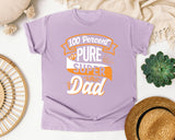 100 Percent Pure Super Dad White graphic tee in Orchid