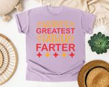 World's Greatest Father Farter Red graphic tee in Orchid