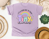 Its A Good Day To Teach Tiny Humans Rainbow graphic tee in Orchid