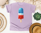 Patriotic Popsicle Red graphic tee in Orchid