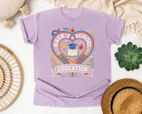 Back To School Education Heart graphic tee in Orchid