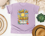 Time To Shine graphic tee in Orchid