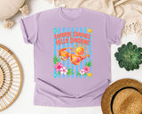 Goodbye Students Hello Sunshine graphic tee in Orchid