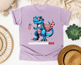 Amerisaurus Rex Grey graphic tee in Orchid