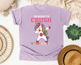 Im Ready To Crush Kindergarten Unicorn graphic tee in Orchid