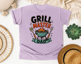 Grill Master Dad Brown graphic tee in Orchid