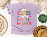 My Class Is Full Of Sweethearts graphic tee in Orchid