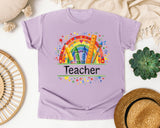 Teacher Grey graphic tee in Orchid