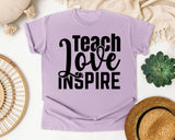 Teach Love Inspire Bold graphic tee in Orchid
