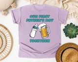 Our First Father's Day Together Teal graphic tee in Orchid