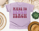 Made To Teach graphic tee in Orchid