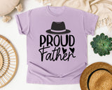 Proud Father Black graphic tee in Orchid