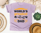 World's Greatest Dad Gold graphic tee in Orchid