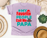 My Favorite People Call Me Papa Brown graphic tee in Orchid