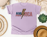 America Grey 2 graphic tee in Orchid