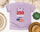 250 Years 2026 Red 2 graphic tee in Orchid