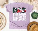 Dad The Man The Myth The Legend White graphic tee in Orchid