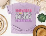 Teaching Is My Superpower Retro graphic tee in Orchid